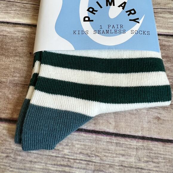 NEW Green/white striped Primary Socks - Picture 4 of 7